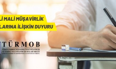Yeminli Mali Müşavirlik Sınavlarına ilişkin duyuru