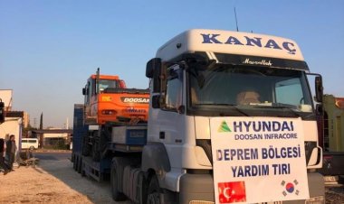 DOOSAN iş makinaları ile deprem bölgesine destek Veriyor