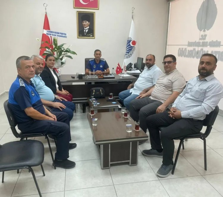 Yeniden Refah Partisi Nizip İlçe Teşkilatından Zabıta Haftası ve Uğur Kızılırmak’a Tebrik Ziyareti