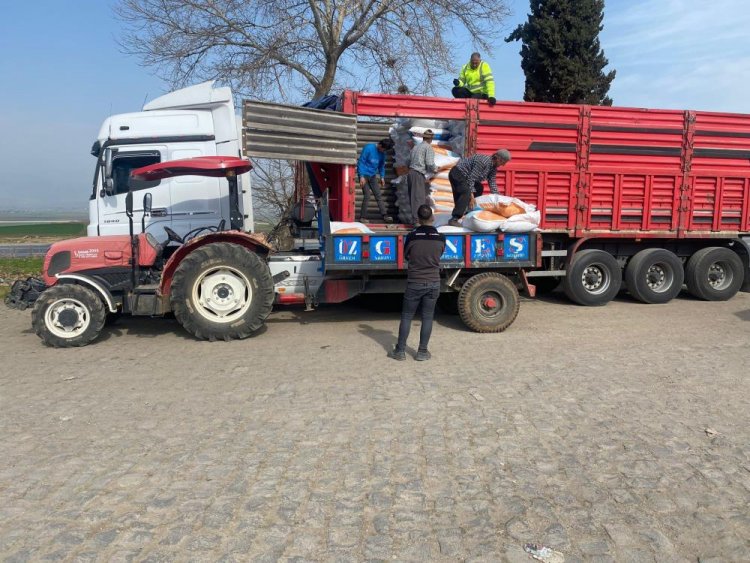 Gaziantep'te depremden etkilenen hayvan üreticilerine destek