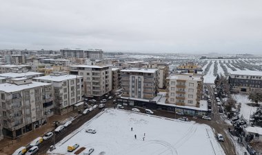 Nizip İlçesi Beyaza Büründü, Kar Yağışı Vatandaşları Sevindirdi