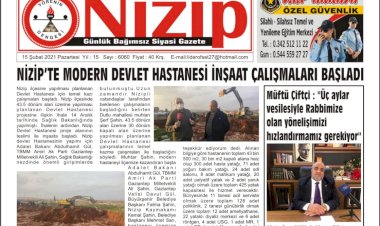 15 ŞUBAT 2021 TARİHLİ GAZETE