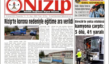 18 ŞUBAT 2021 TARİHLİ GAZETE