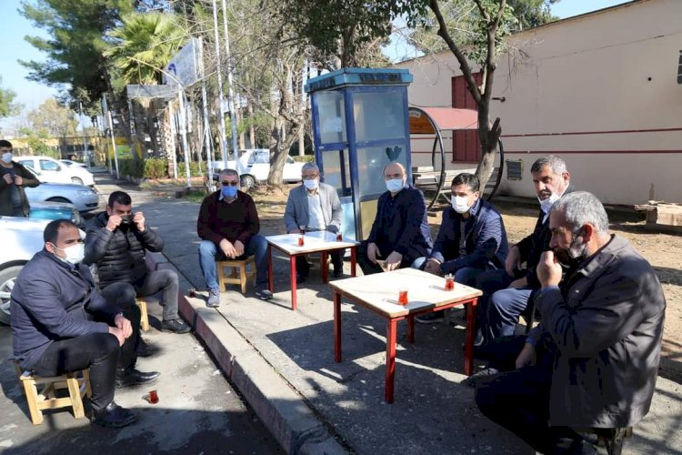 Başkan Sarı sahadaki çalışmaları inceledi 